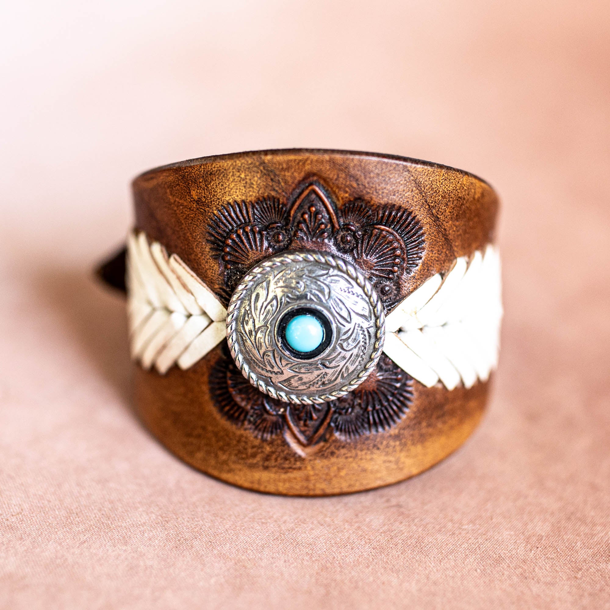 Laced Western Feather Cuff