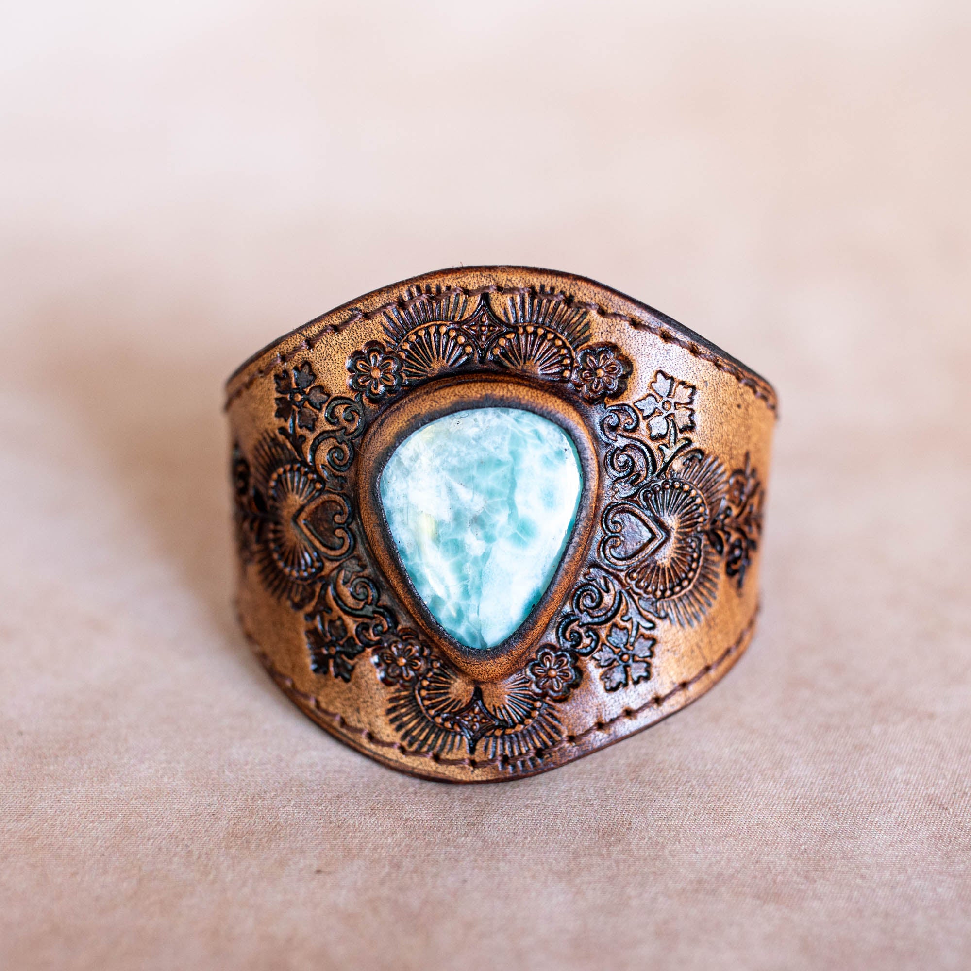 Mandala Cuff with Larimar