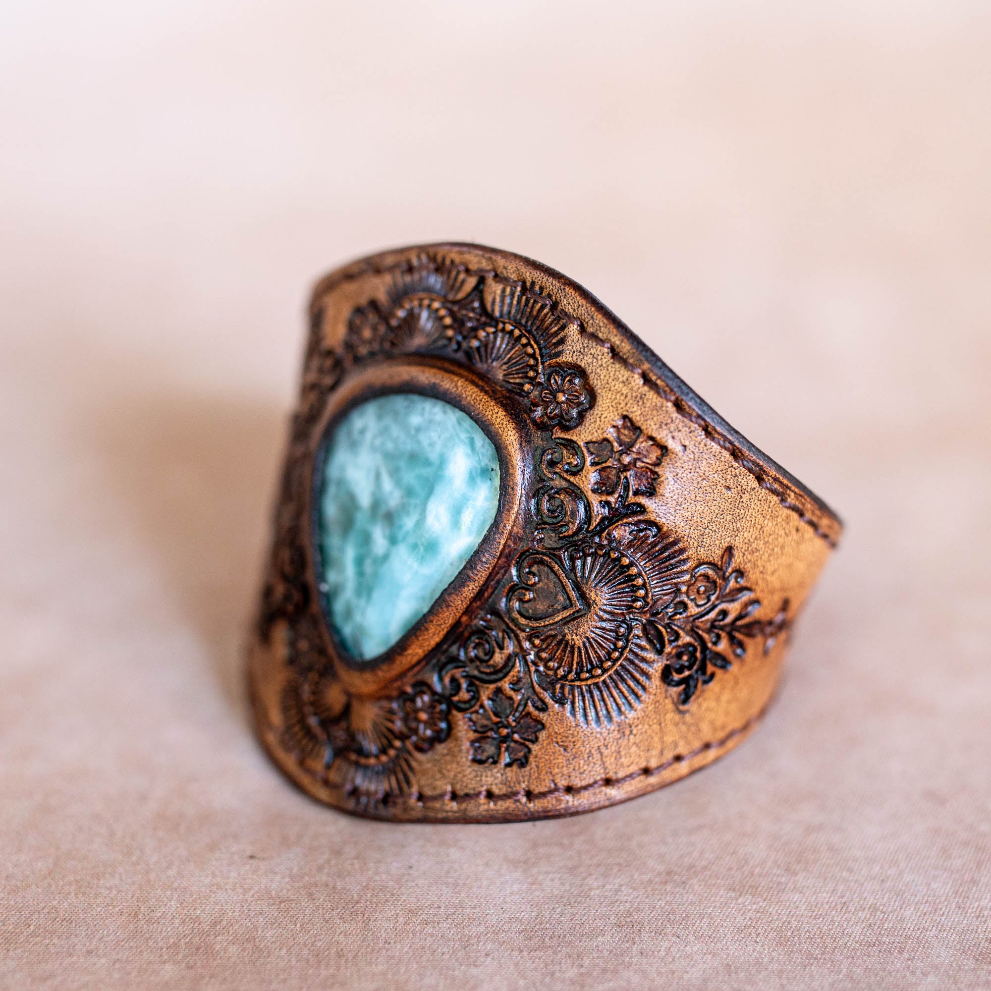 Mandala Cuff with Larimar