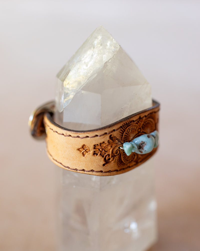 Petite Cuff with Larimar