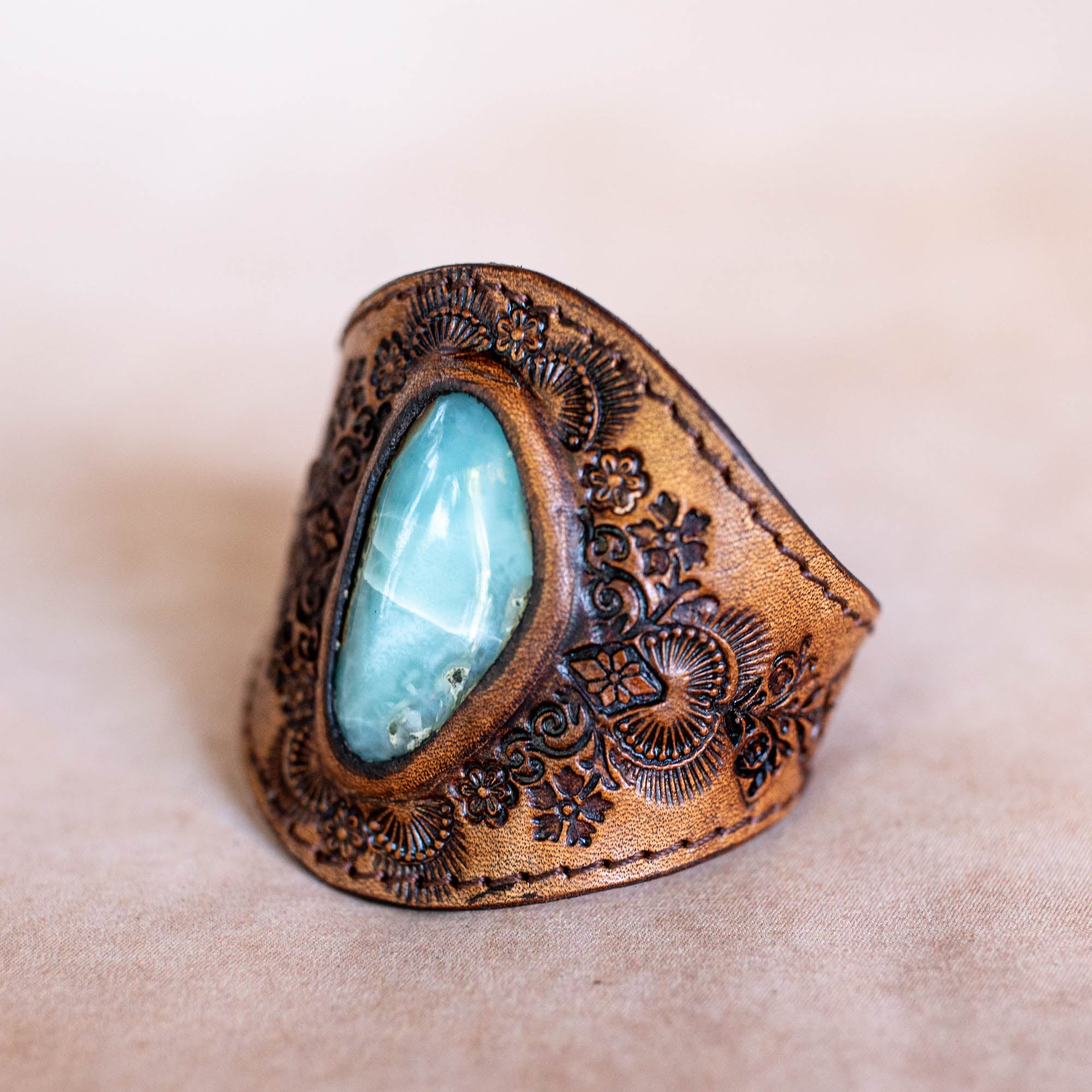 Mandala Cuff with Larimar