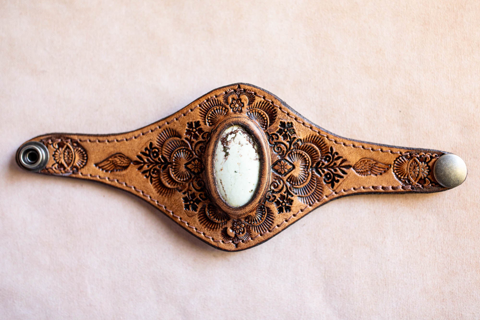 Mandala Cuff with Wild Horse Magnesite