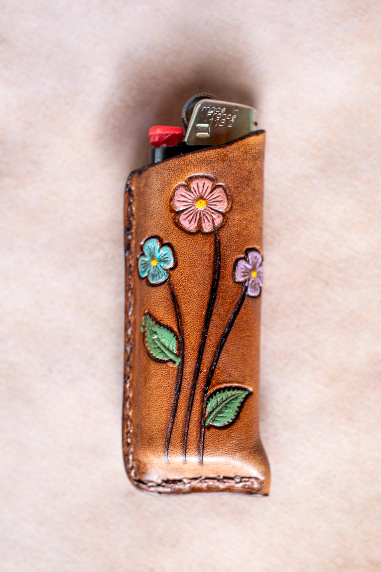 Mandala Woodstock Lighter Case - Flowers