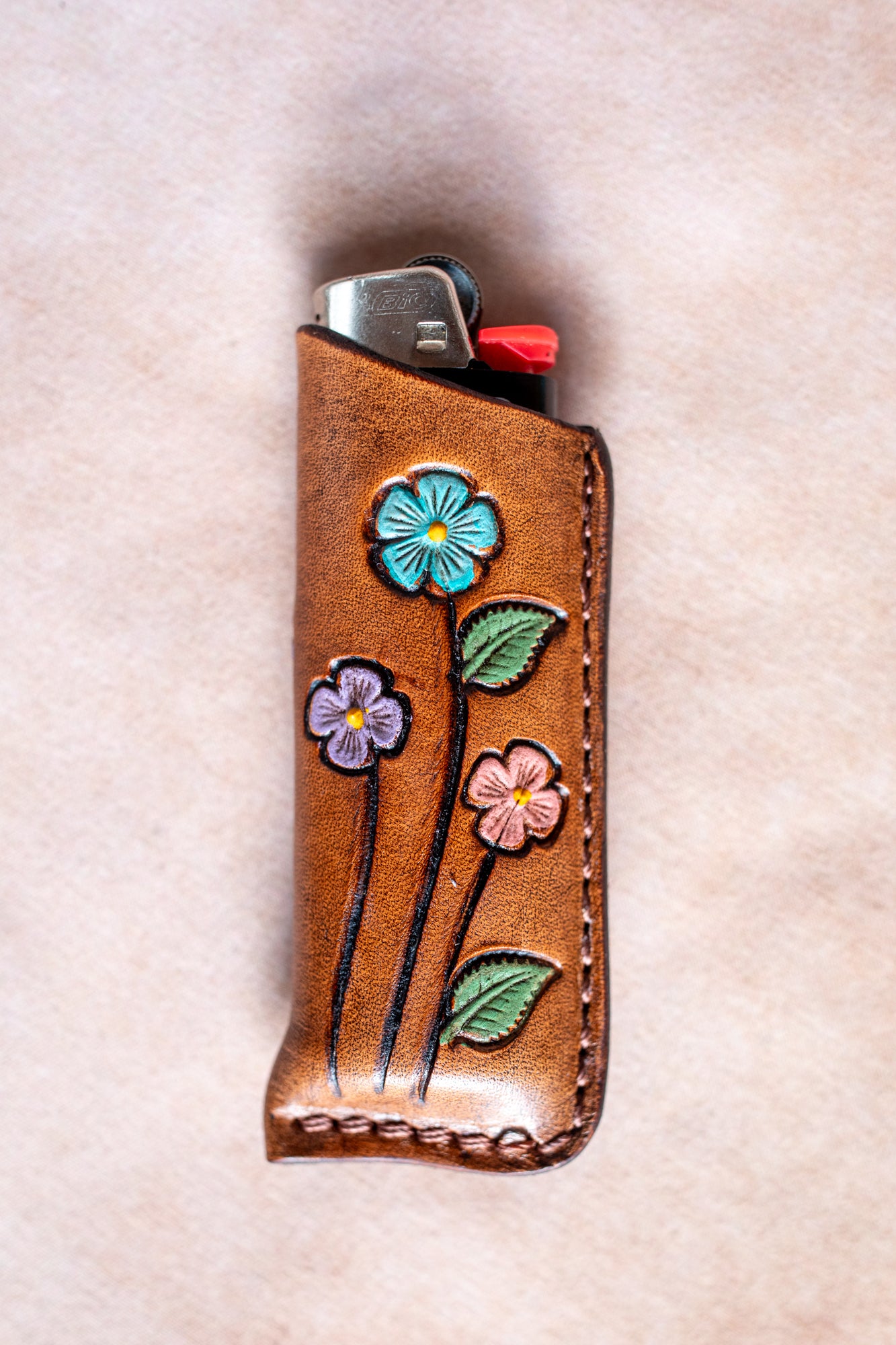 Mandala Woodstock Lighter Case - Flowers