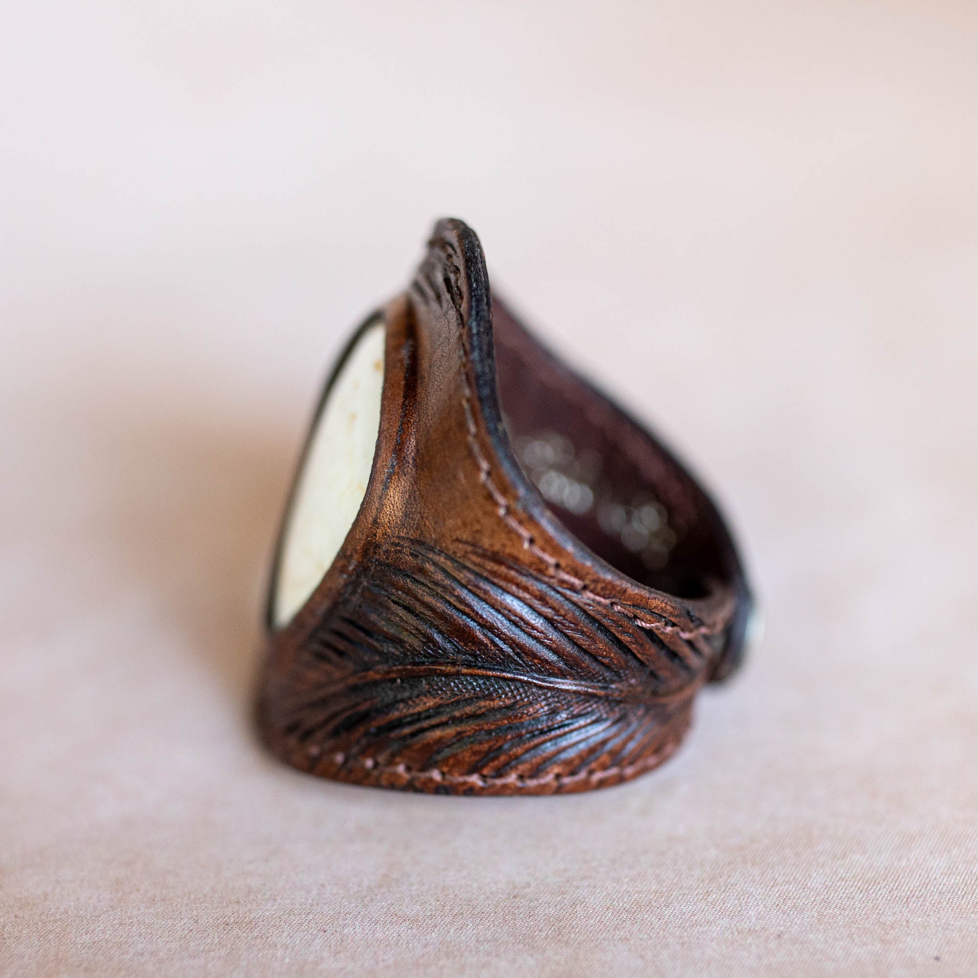 Eagle Feather Cuff with Wild Horse Magnesite