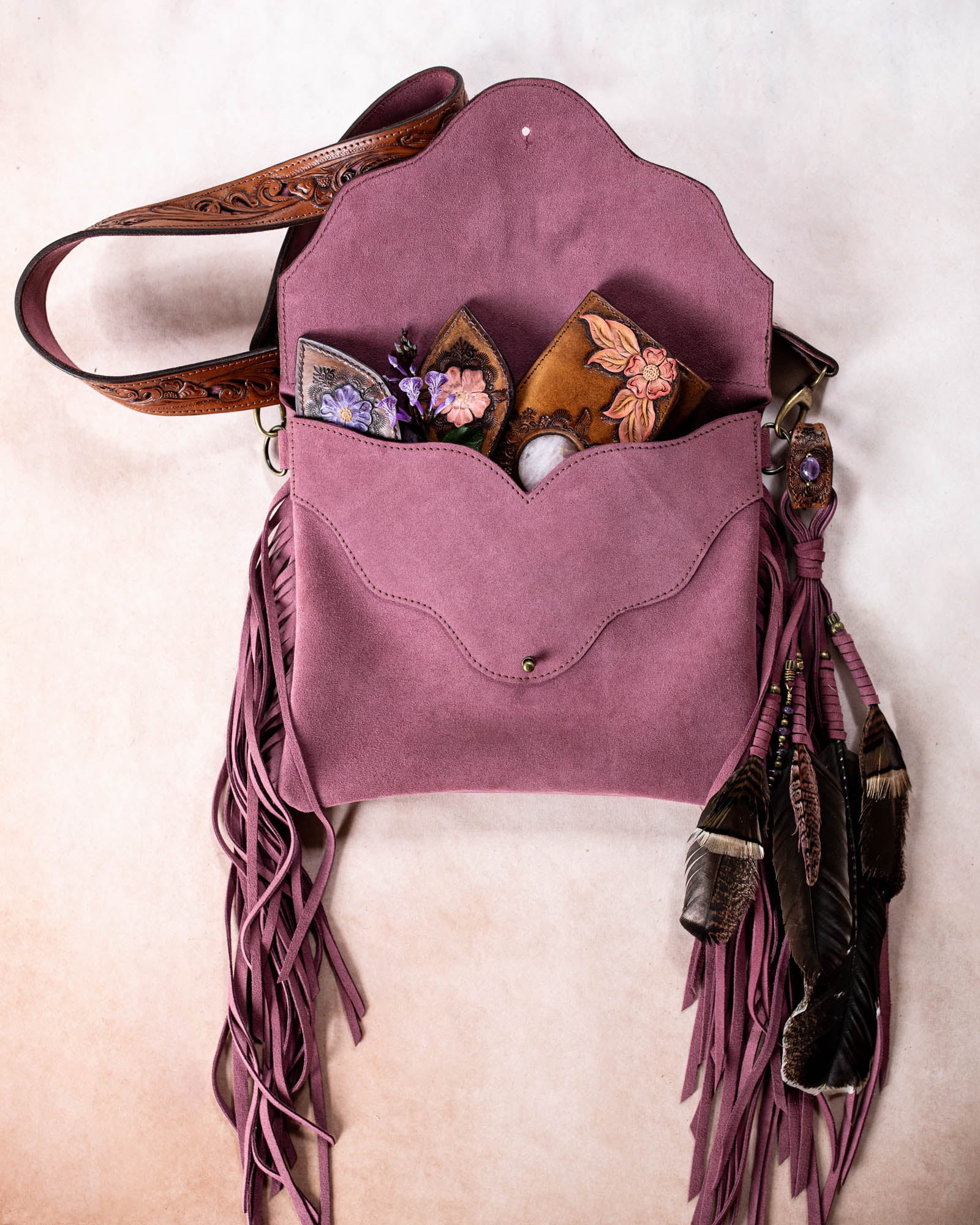 Gypsy Wanderer Bag with Amethyst