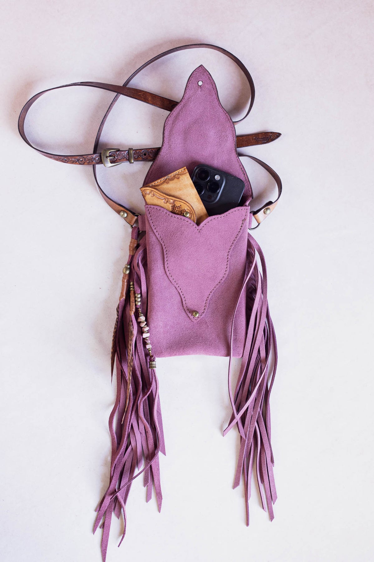 Gypsy Wanderer Phone Pouch with Ruby Fuchsite