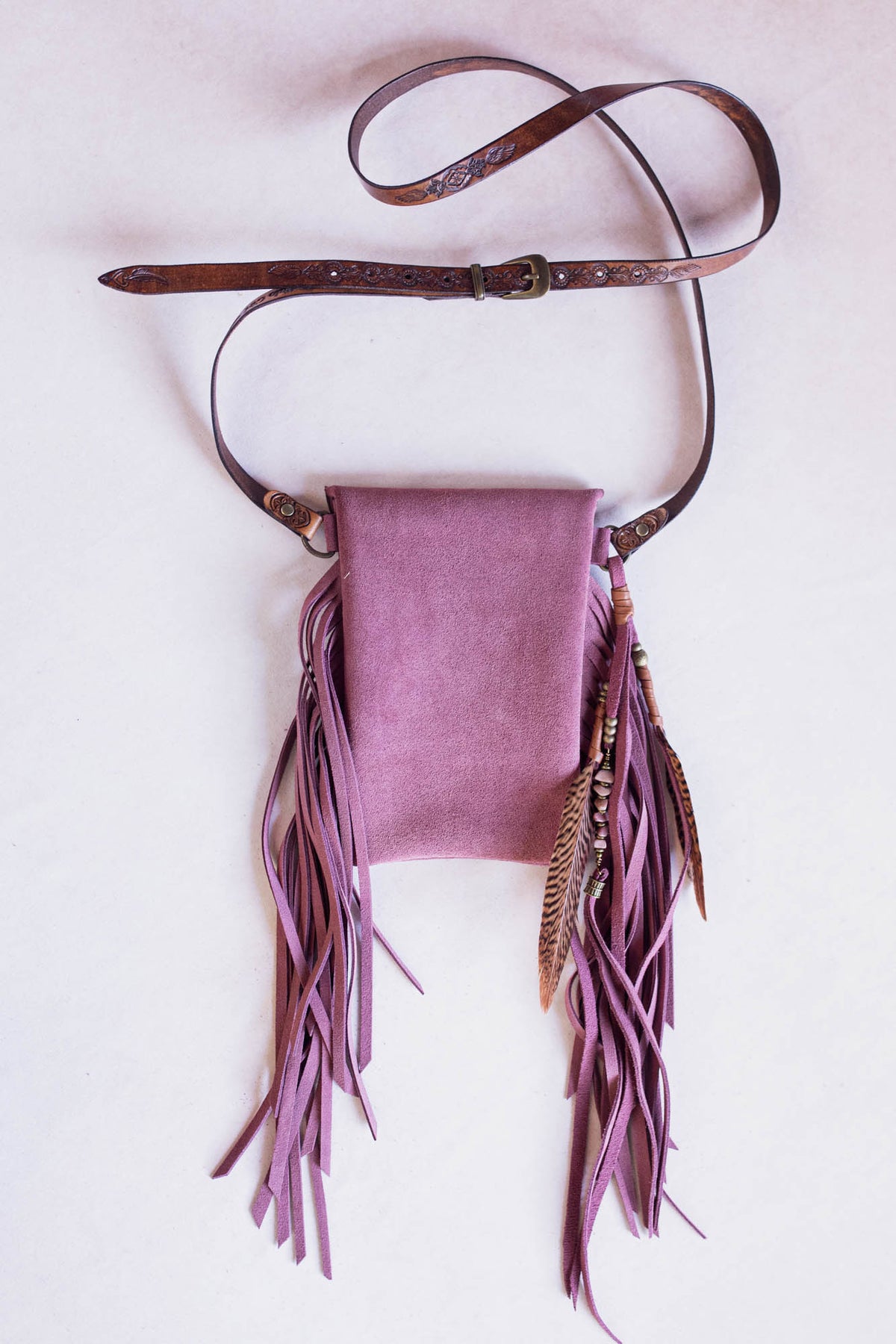 Gypsy Wanderer Phone Pouch with Ruby Fuchsite