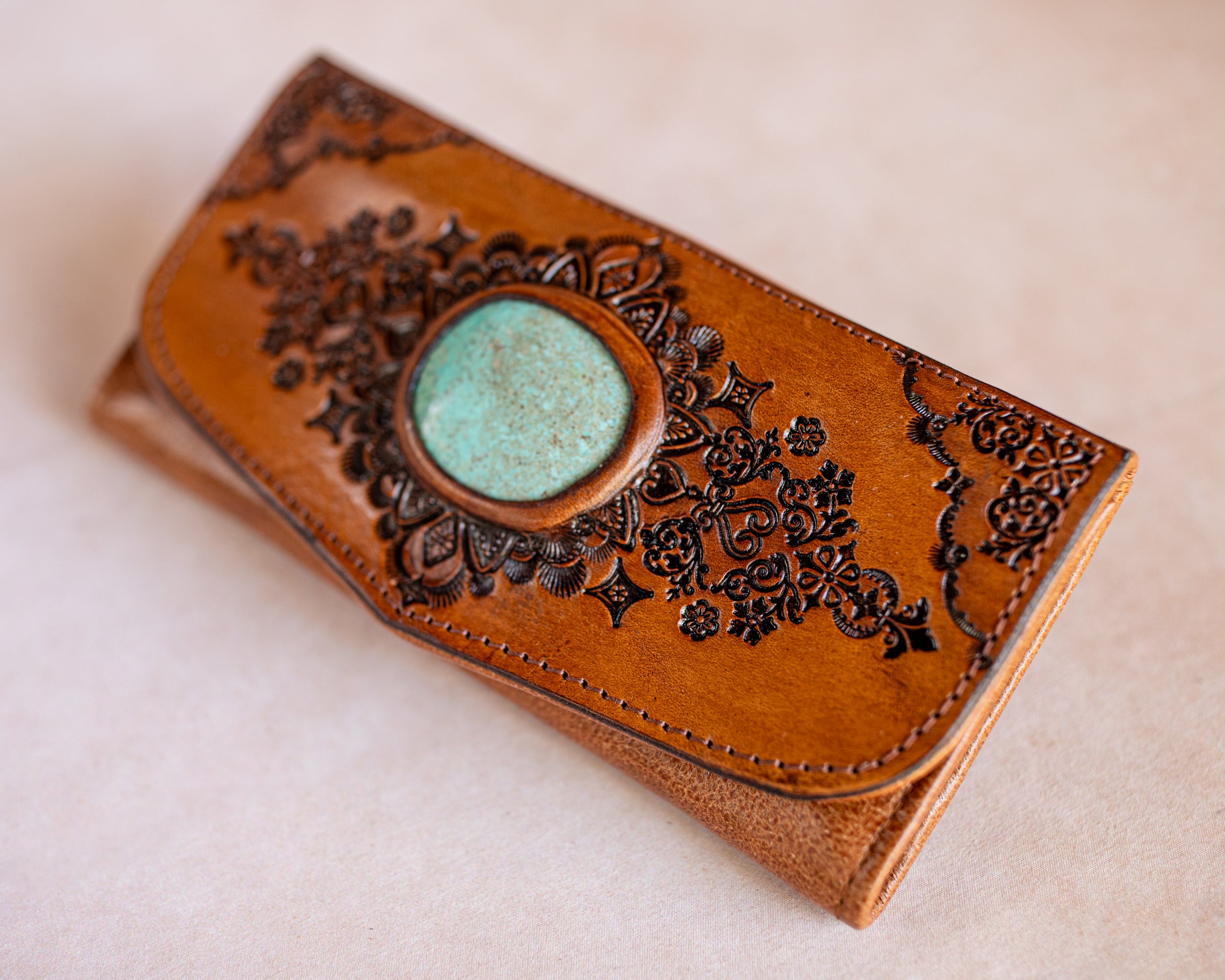 Mandala Wallet with Mexican Turquoise