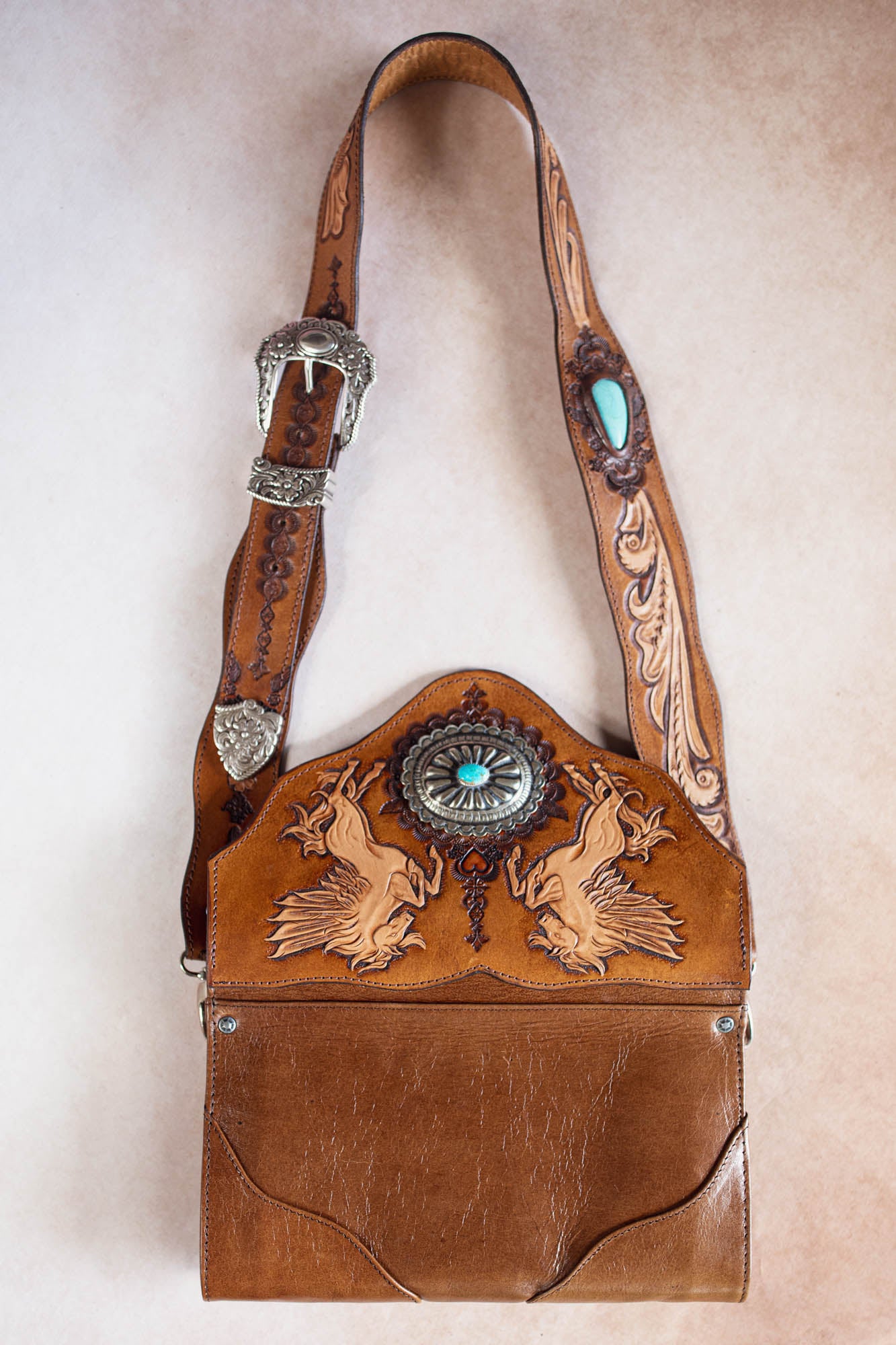 Pegasus Clutch with Navajo Concho
