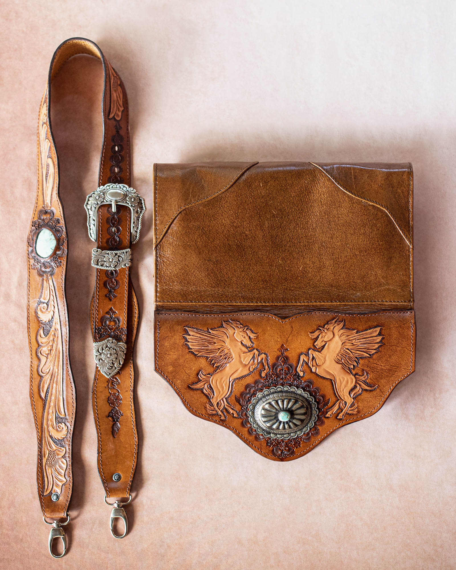 Pegasus Clutch with Navajo Concho - Buffalo Girl®
