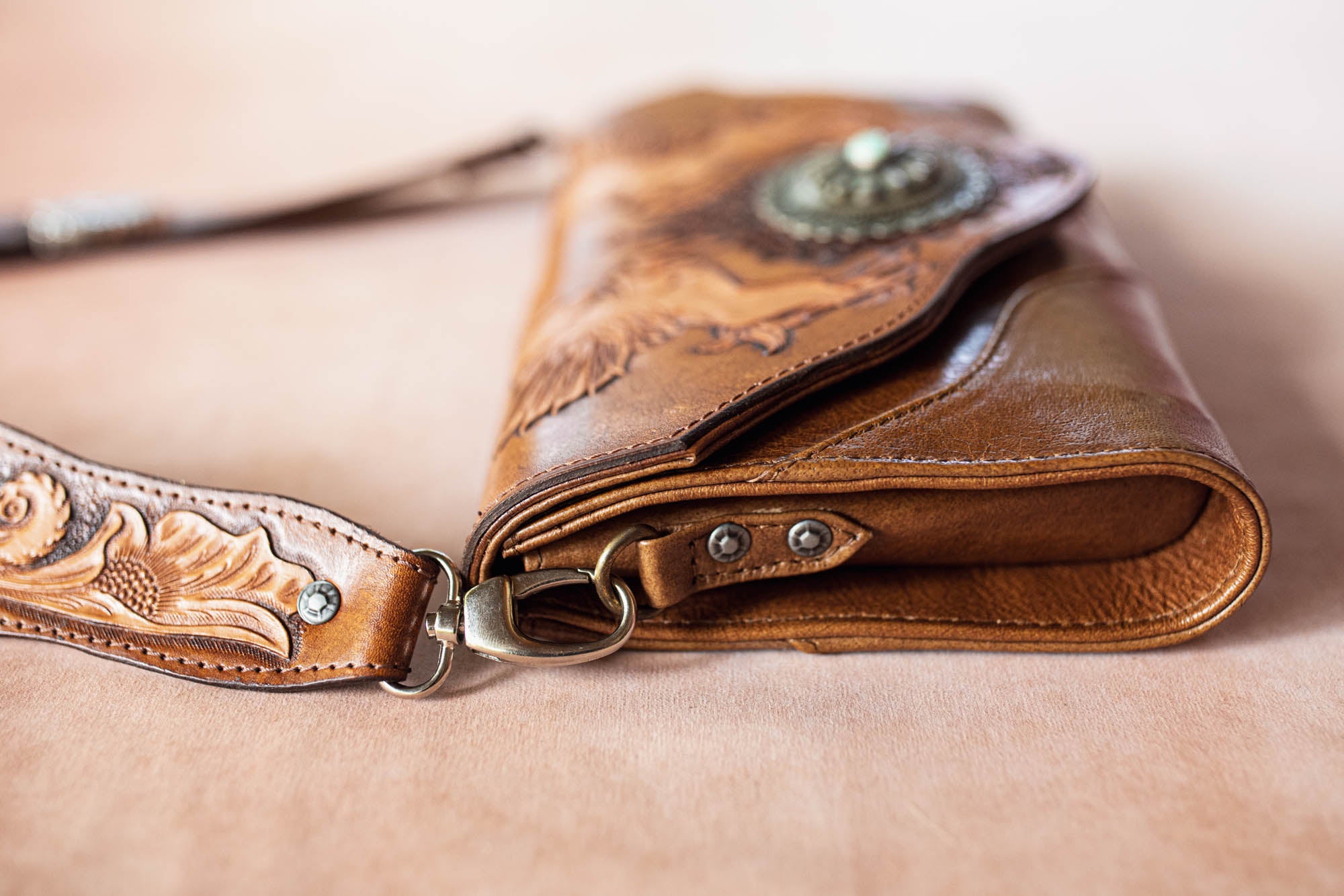 Pegasus Clutch with Navajo Concho - Buffalo Girl®