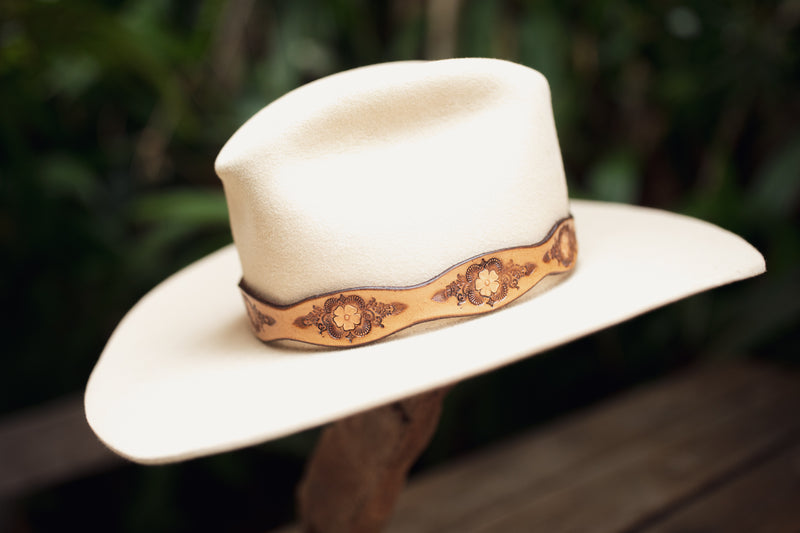 Desert Bloom Hat Band with Navajo Concho