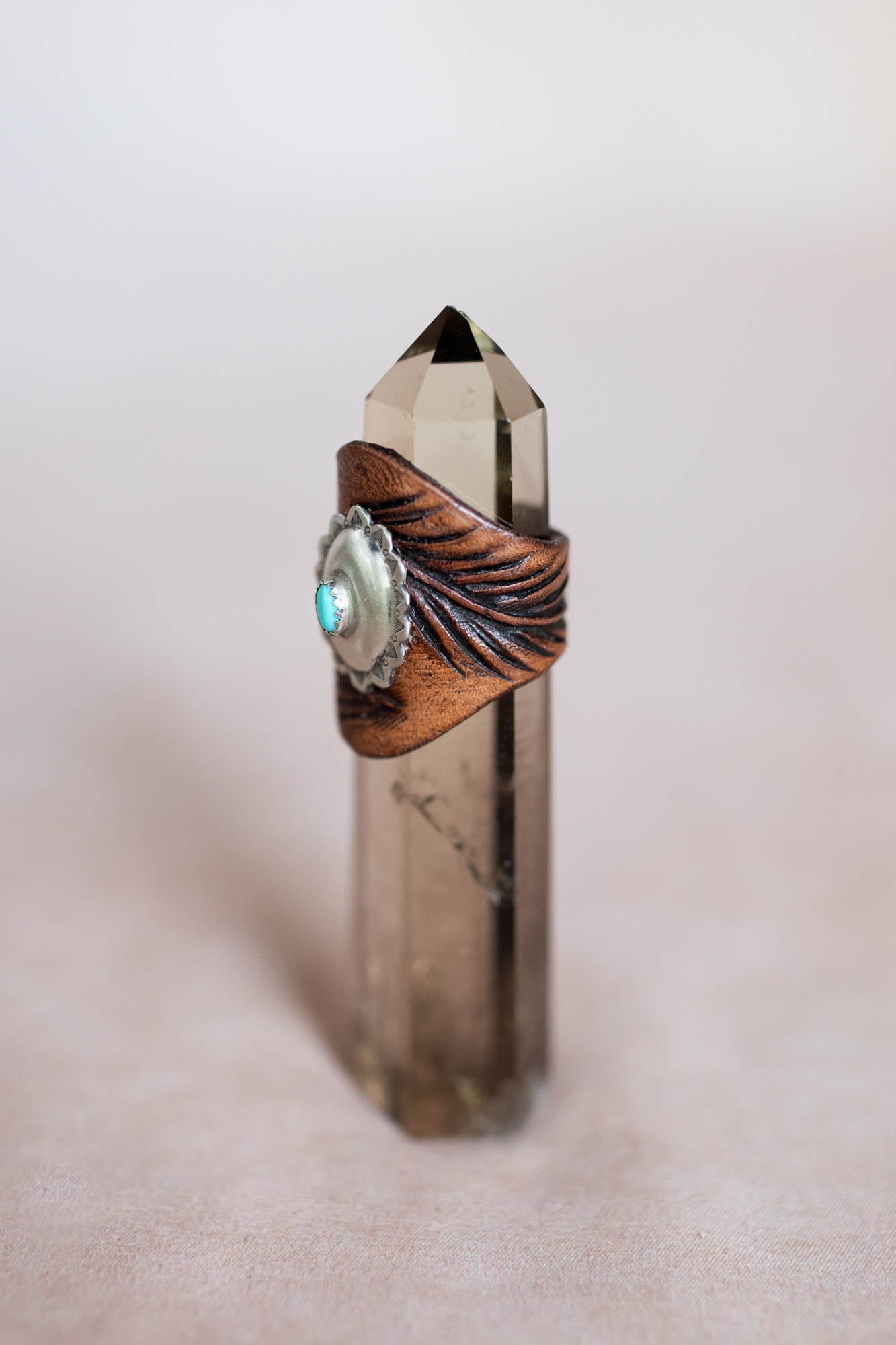 Eagle Feather Navajo Concho Ring