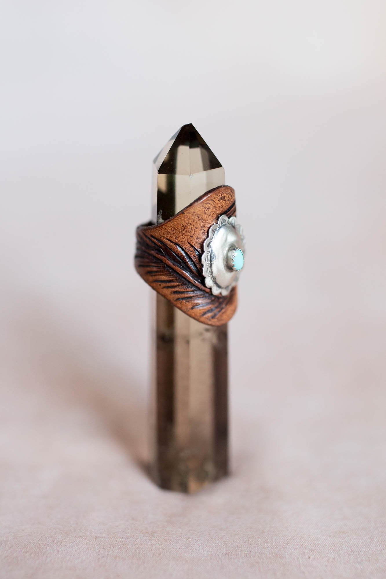 Eagle Feather Navajo Concho Ring
