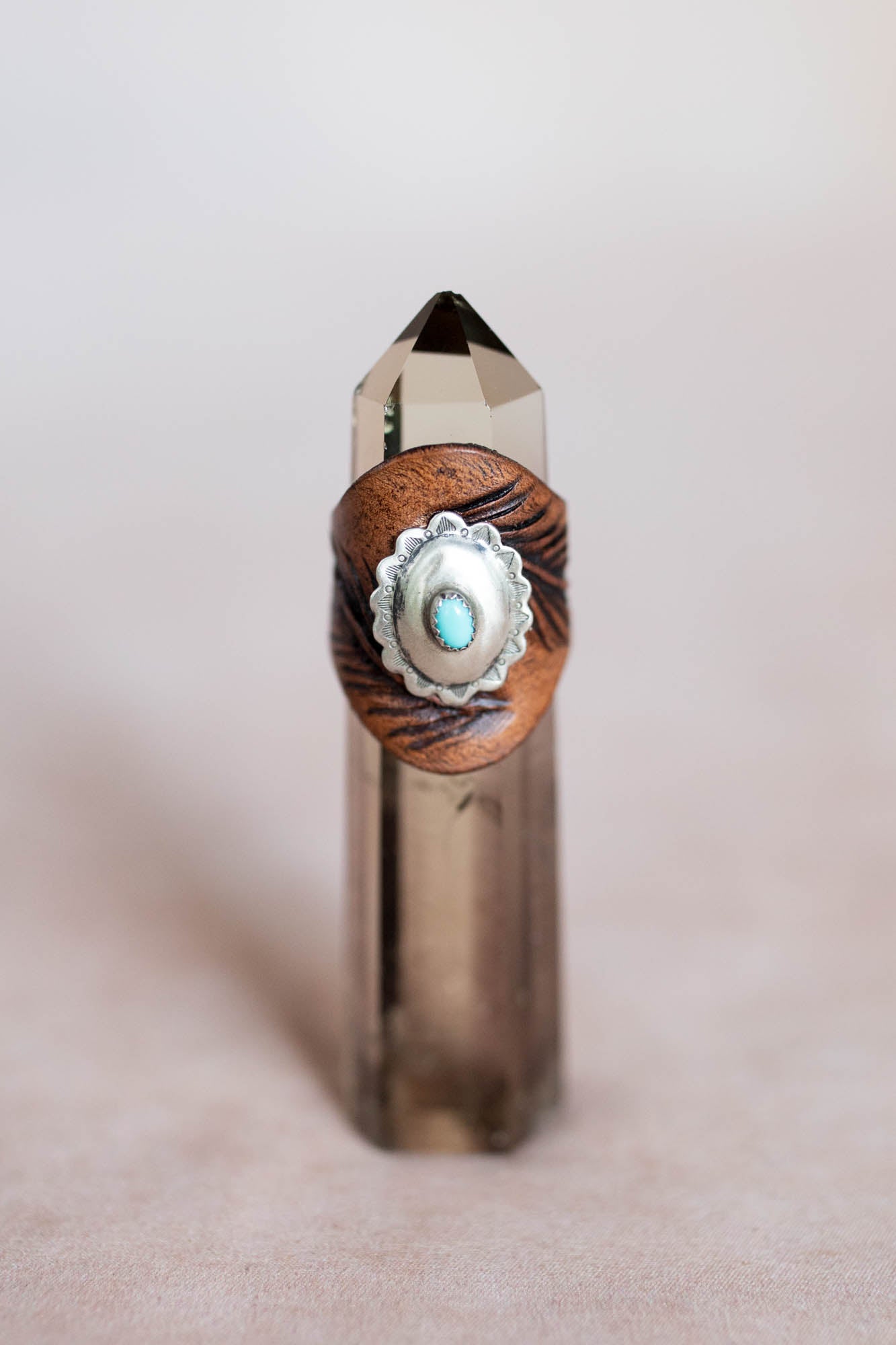 Eagle Feather Navajo Concho Ring