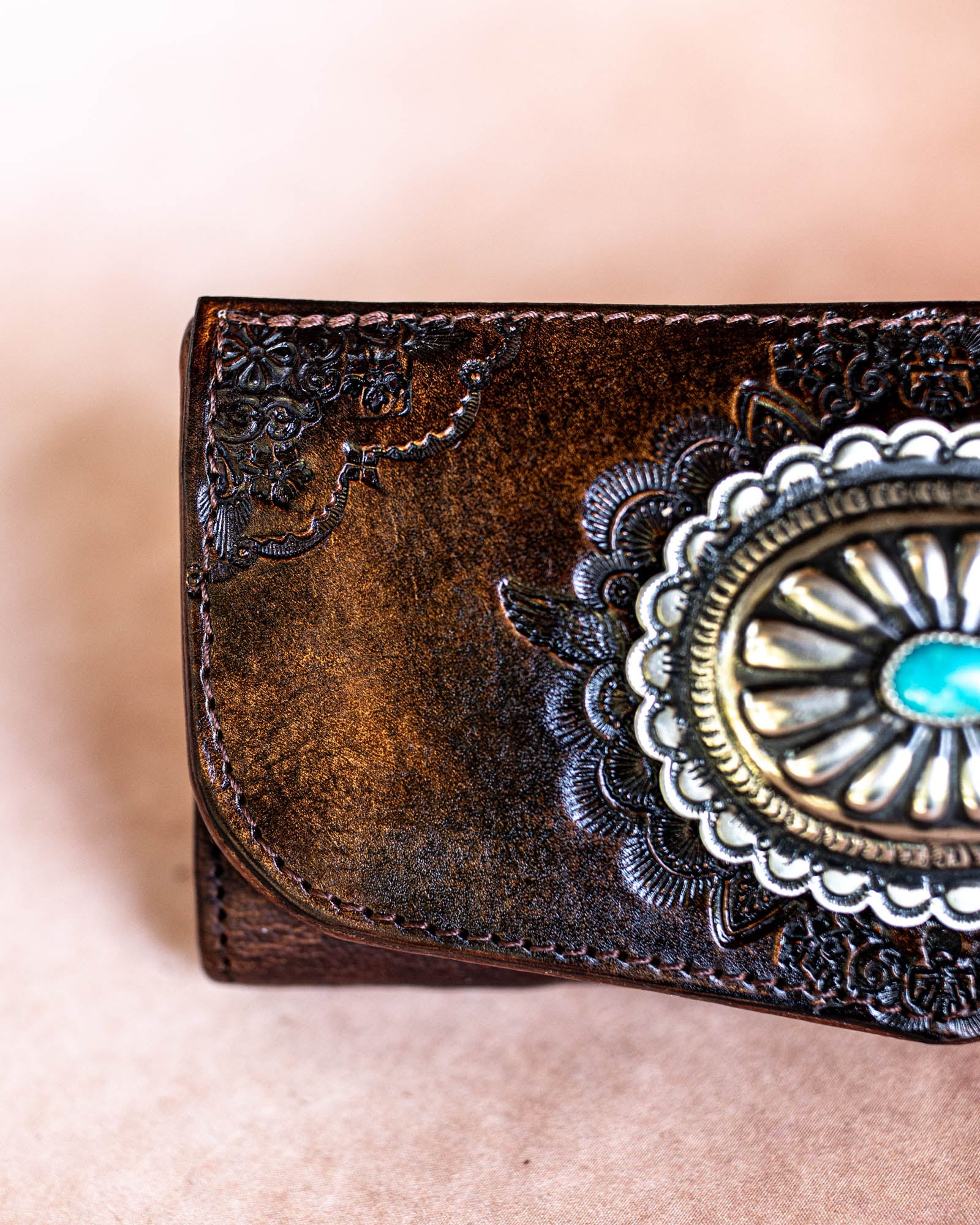 Mandala Wallet with Navajo Concho
