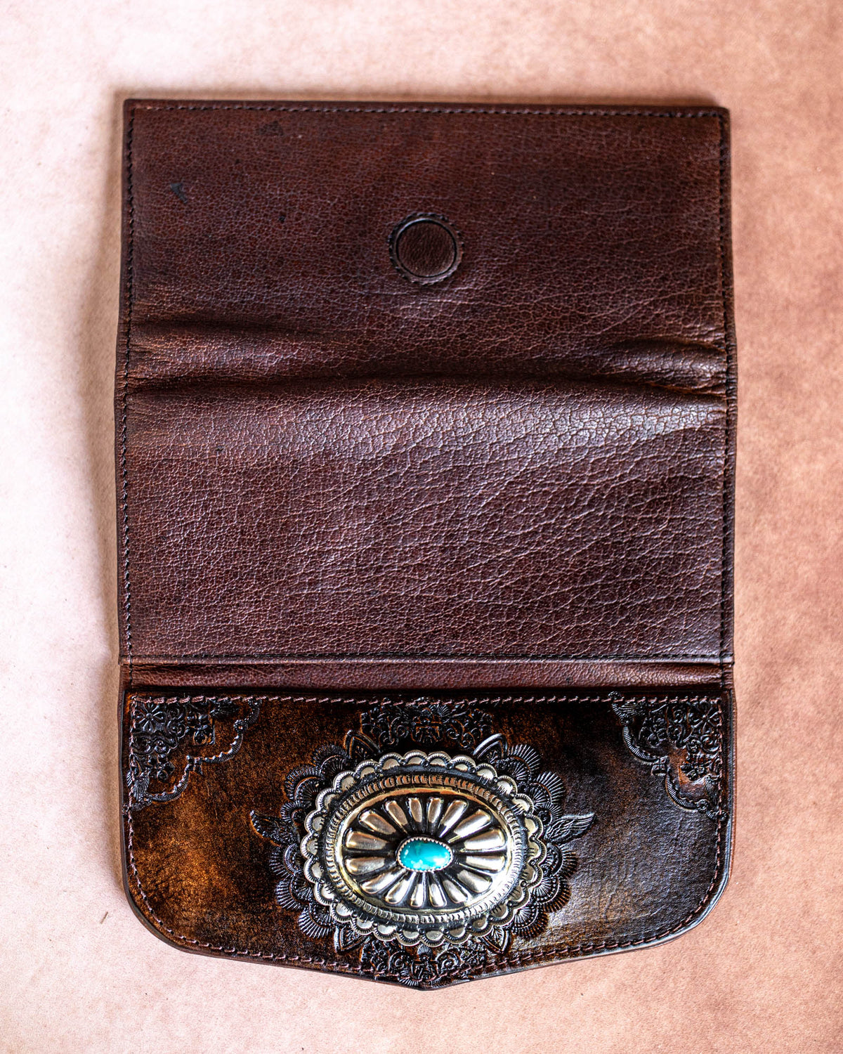 Mandala Wallet with Navajo Concho