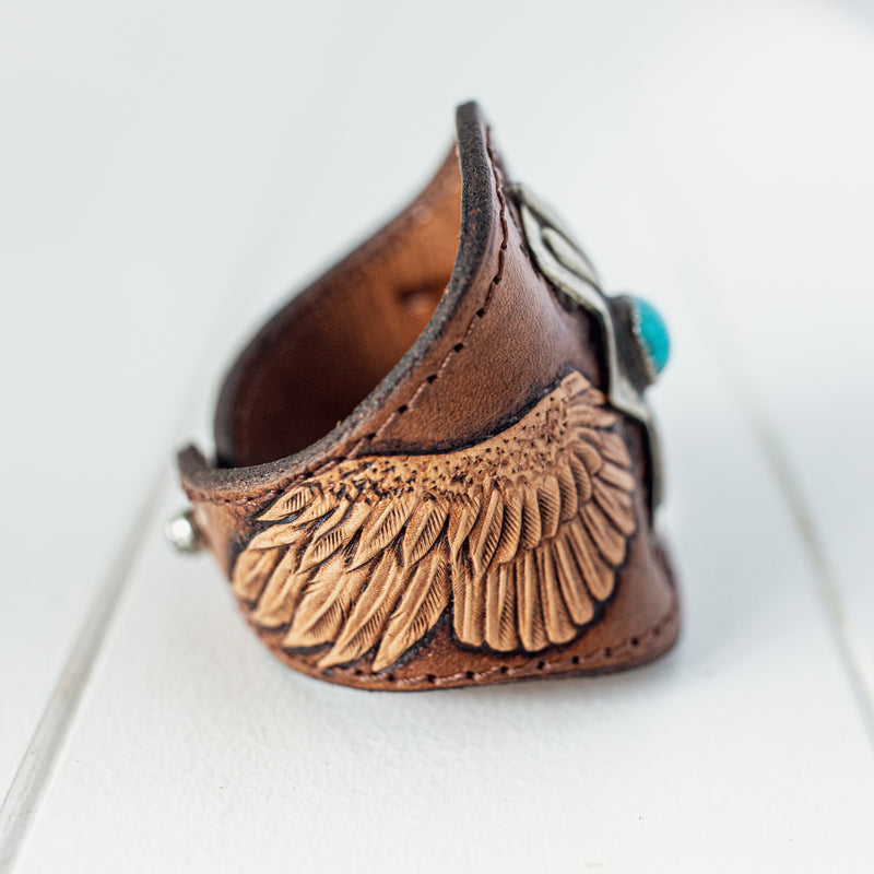 Guardian Wings Cuff with Navajo Concho
