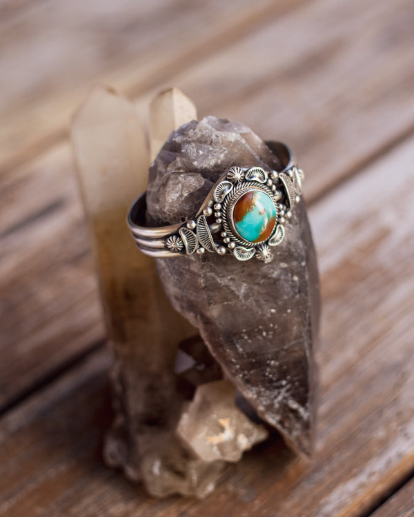 Vintage Navajo Cuff with Turquoise