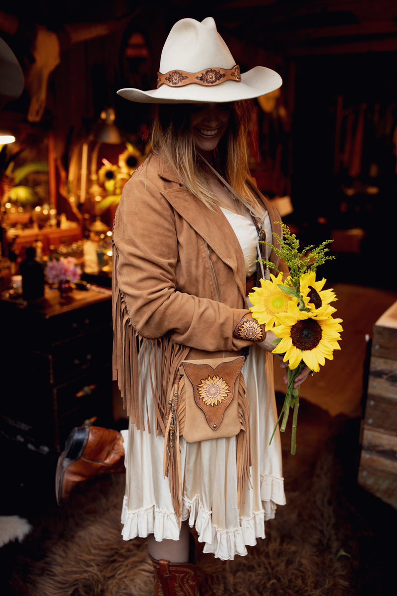 Sunflower Gypsy Wanderer Phone Pouch