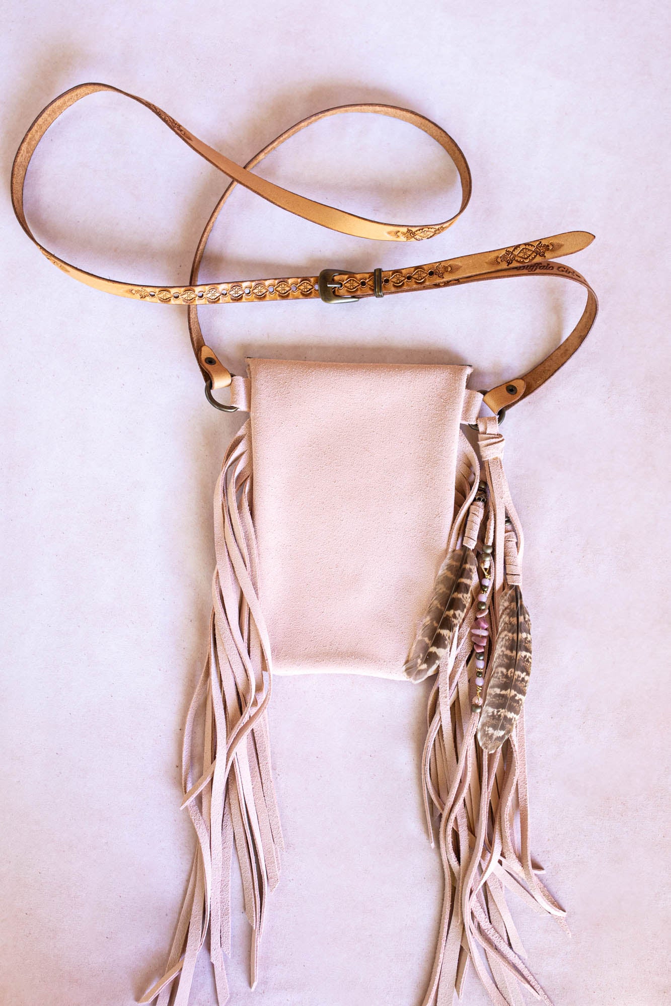 Gypsy Wanderer Phone Pouch with Rose Quartz