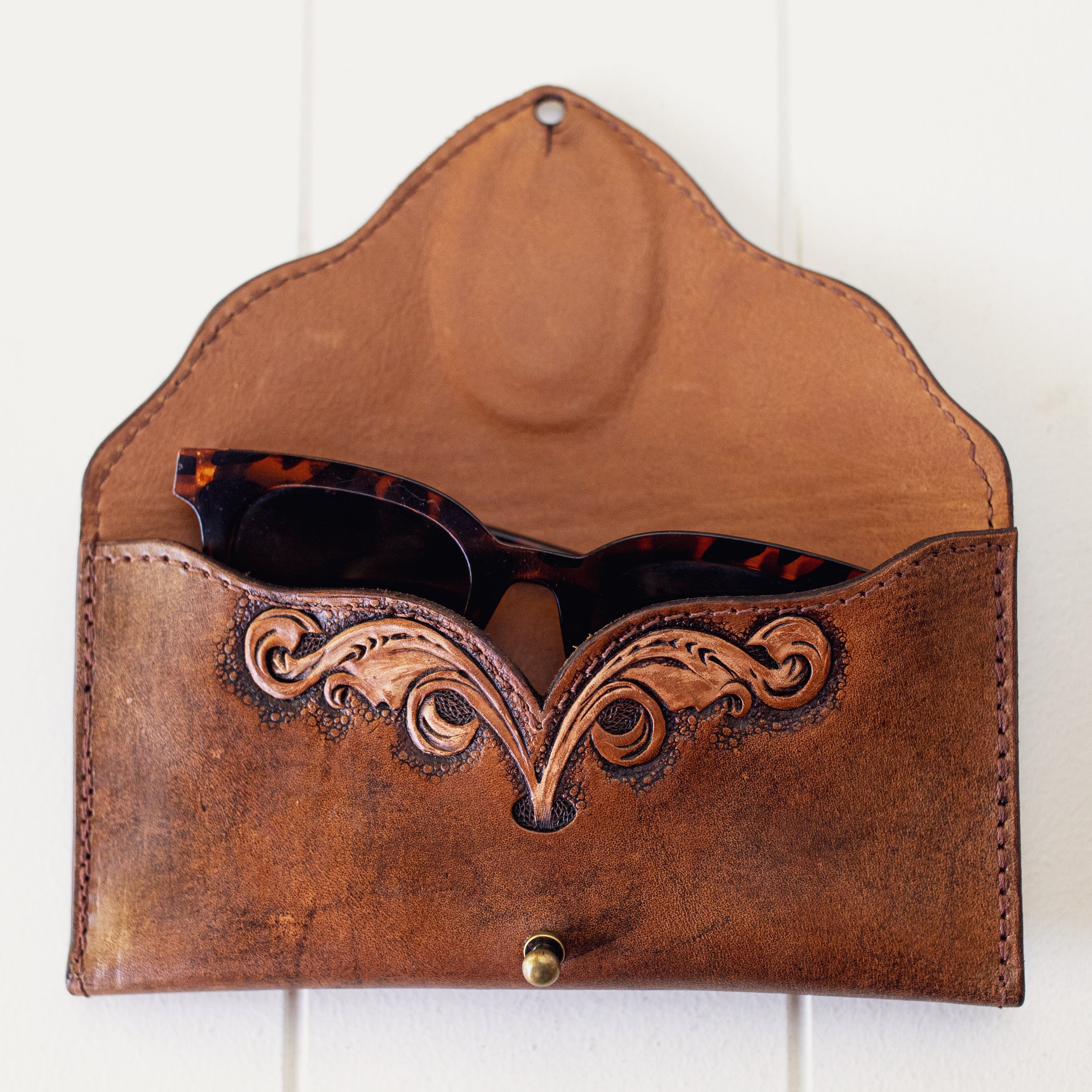 Western Floral Pouch with Turquoise