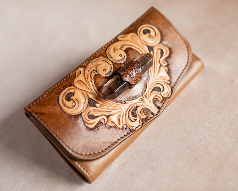 Western Priestess Wallet with Smoky Quartz