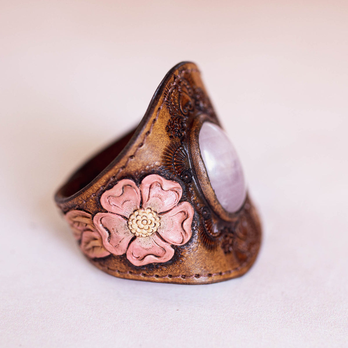 Desert Bloom Cuff with Rose Quartz