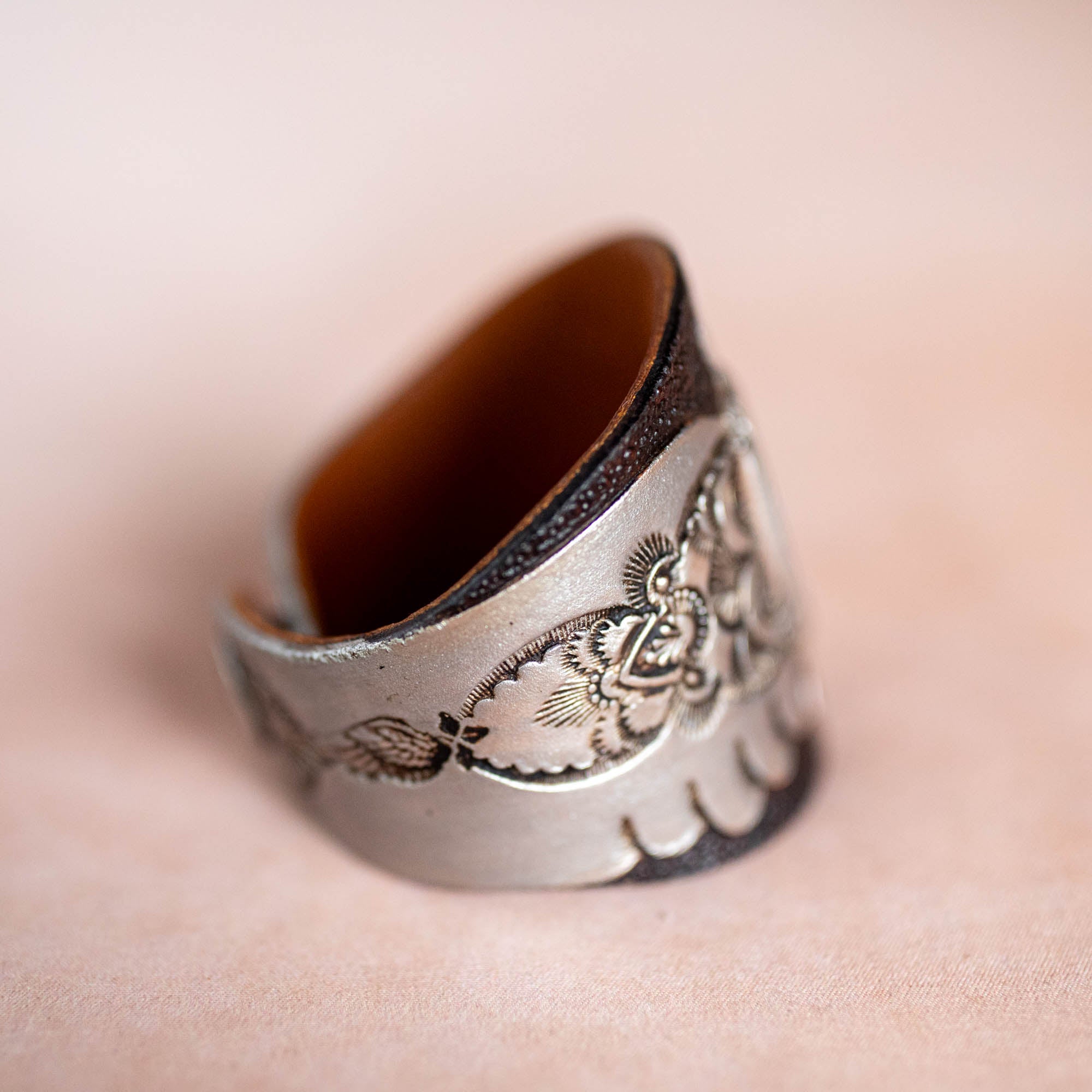 Hand Painted Thunderbird Cuff with Turquoise