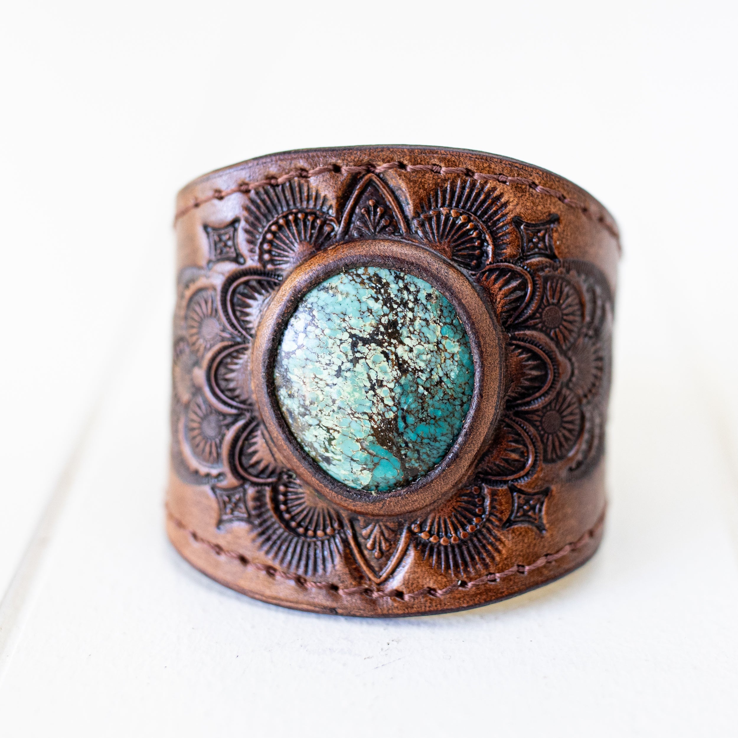 Mandala Cuff with Turquoise