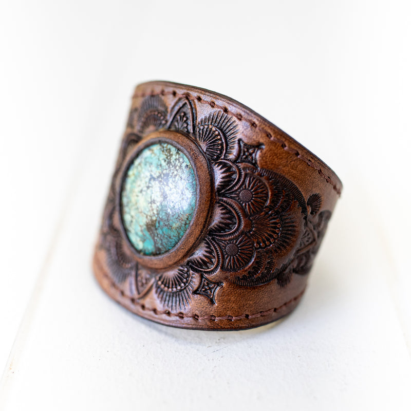 Mandala Cuff with Turquoise