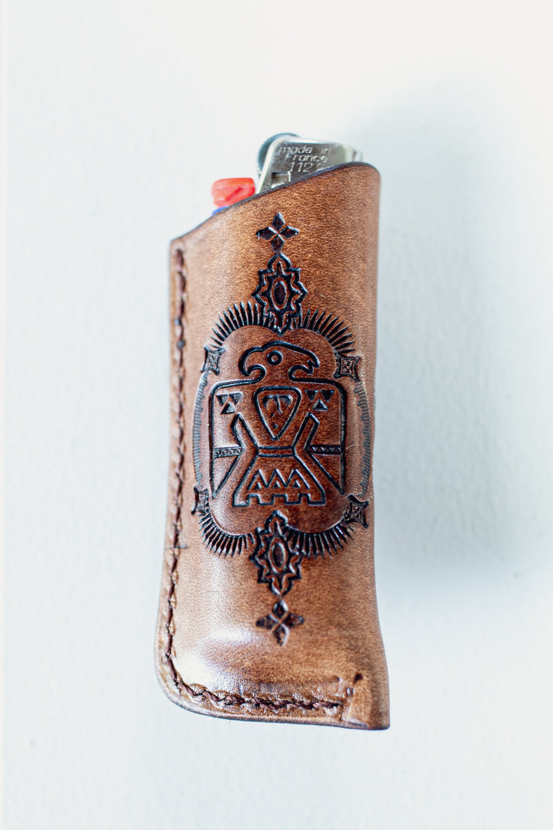 Woodstock Lighter Case with Turquoise
