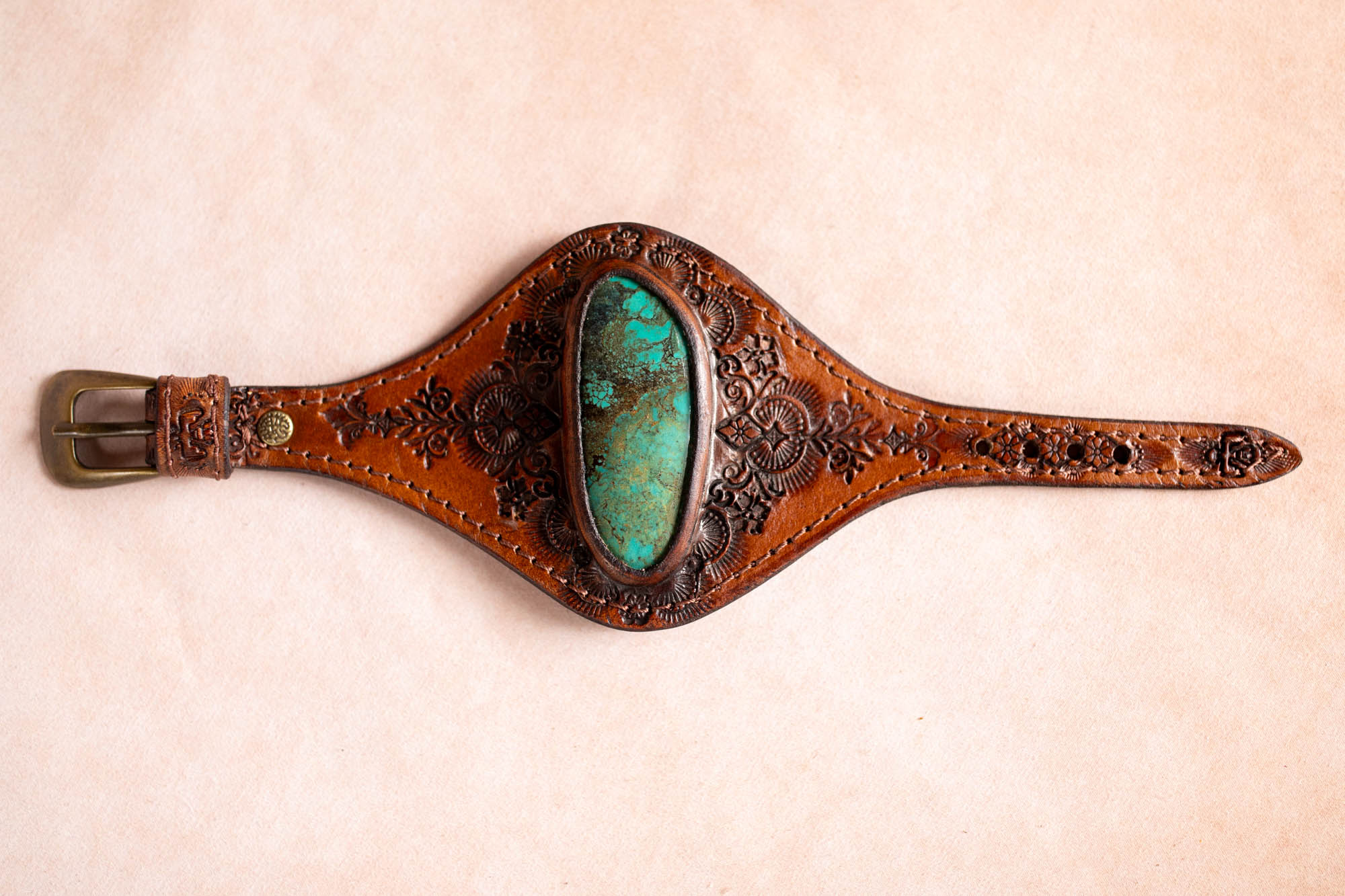 Mandala Cuff with Turquoise