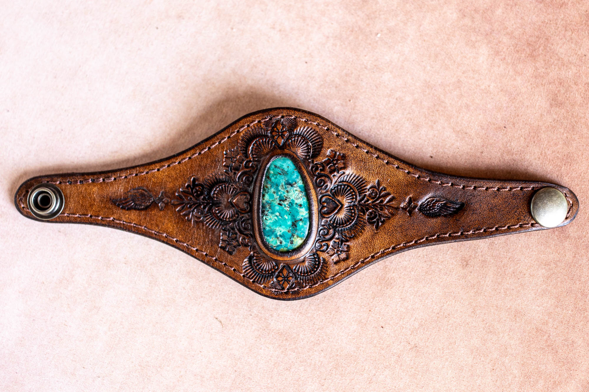 Mandala Cuff with Turquoise