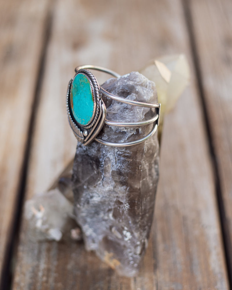 Vintage Navajo Cuff with Turquoise