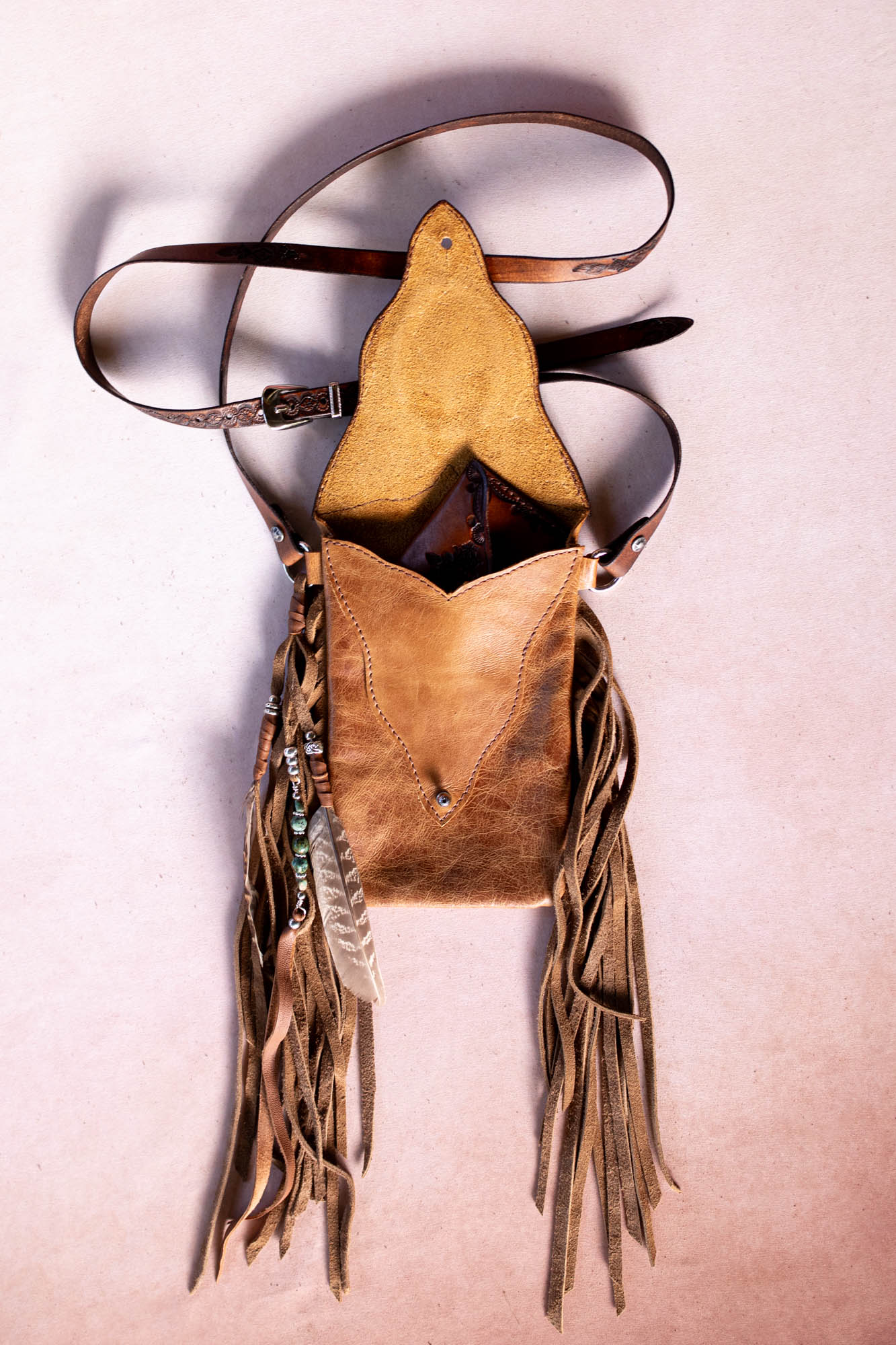 Gypsy Wanderer Phone Pouch with Turquoise