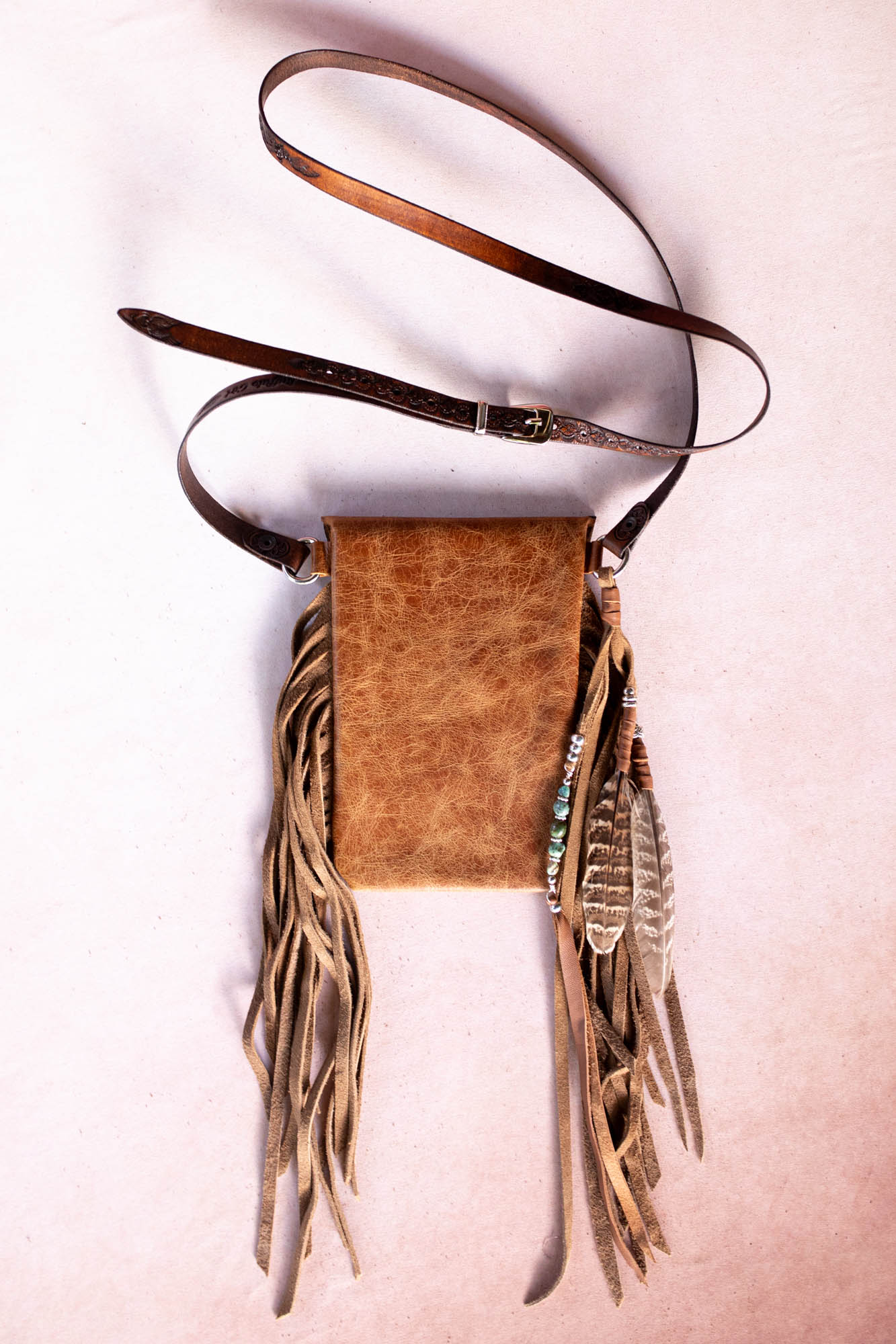 Gypsy Wanderer Phone Pouch with Turquoise