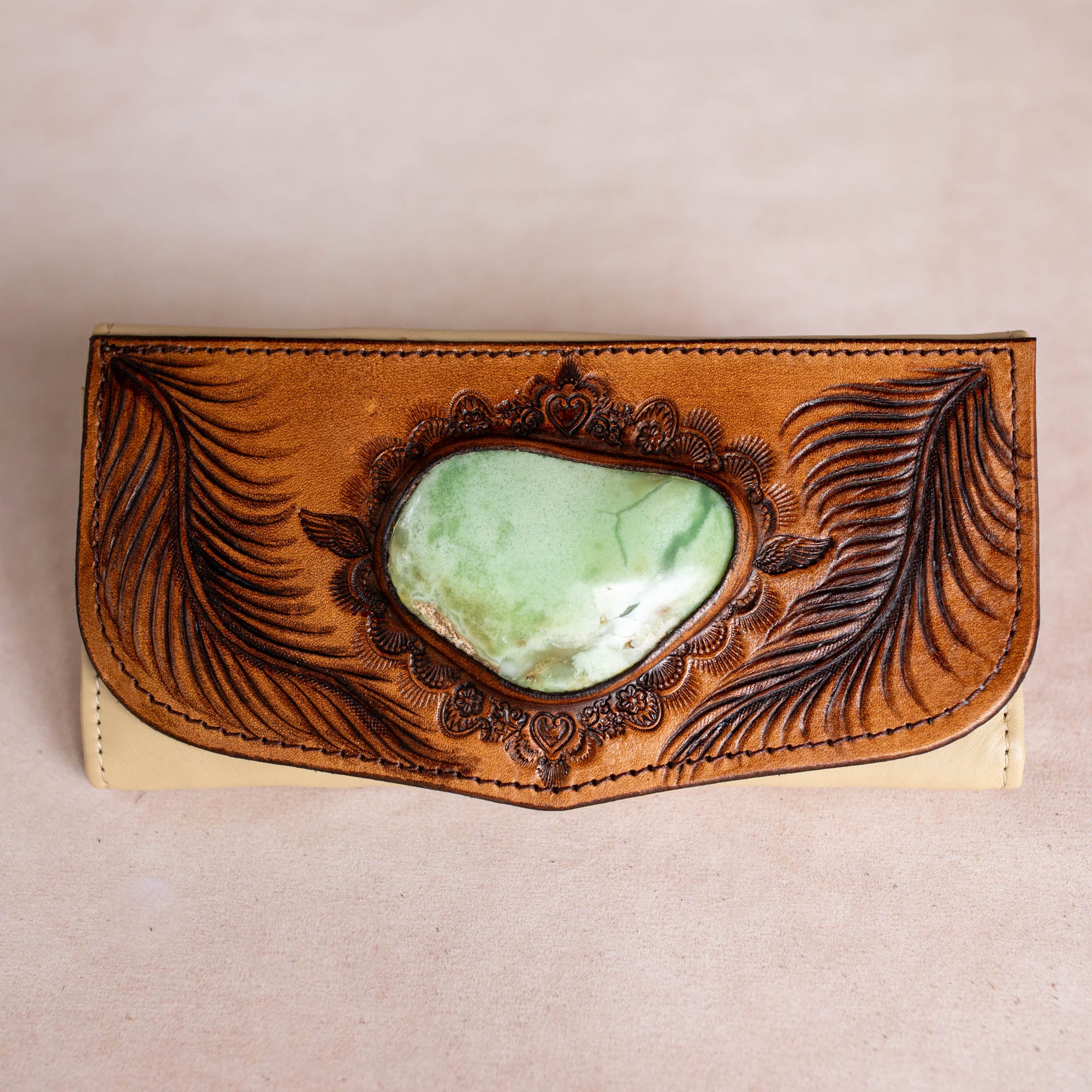 Eagle Feather Wallet with Jadeite