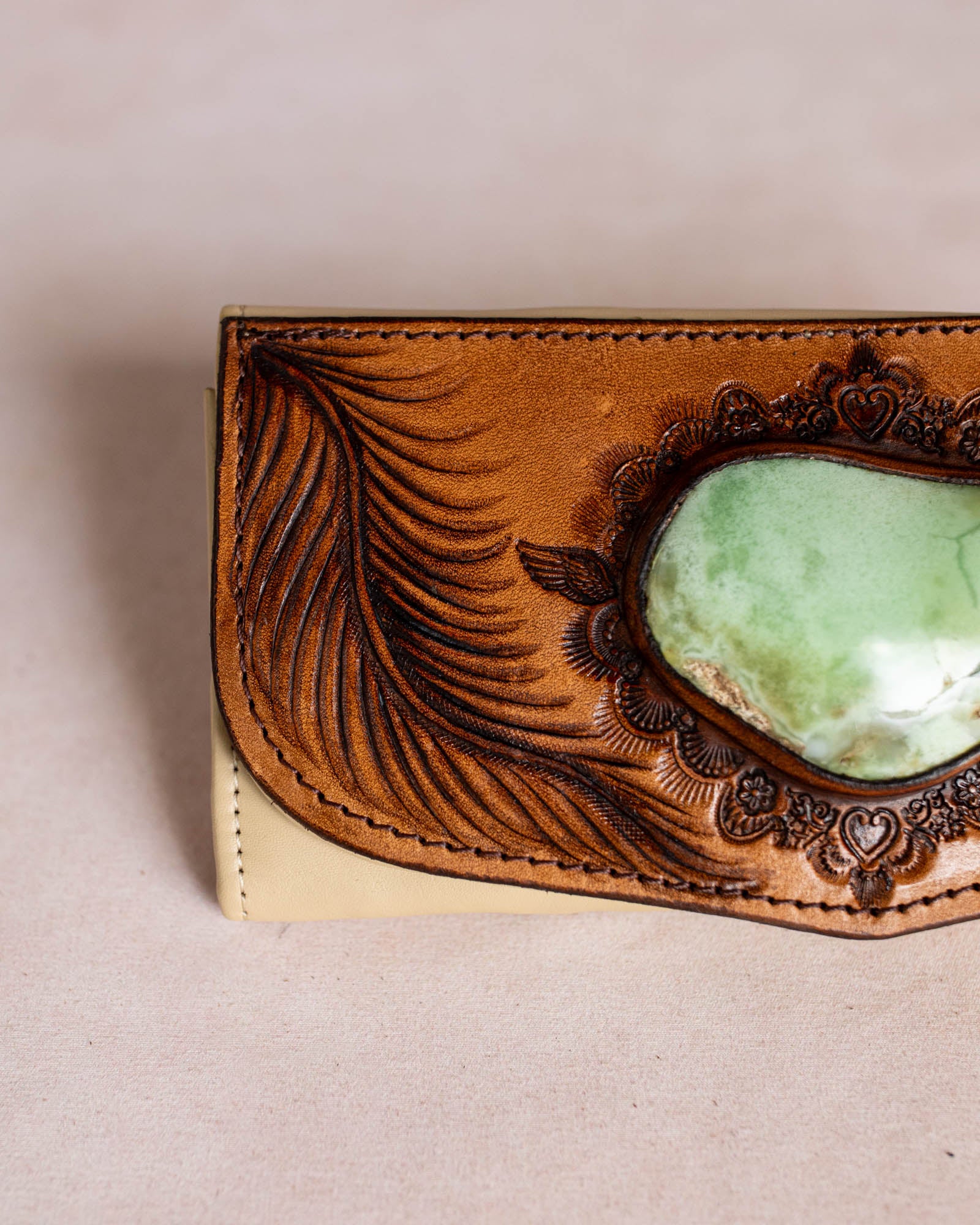 Eagle Feather Wallet with Jadeite
