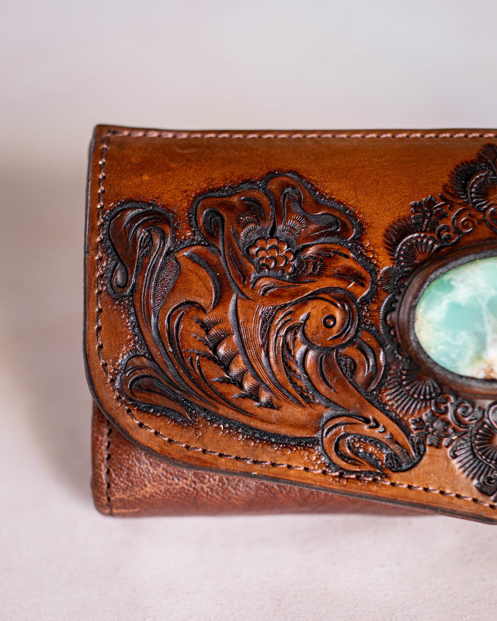 Western Floral Wallet with Chrysoprase