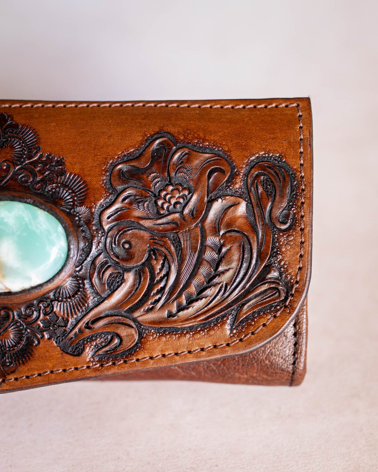 Western Floral Wallet with Chrysoprase