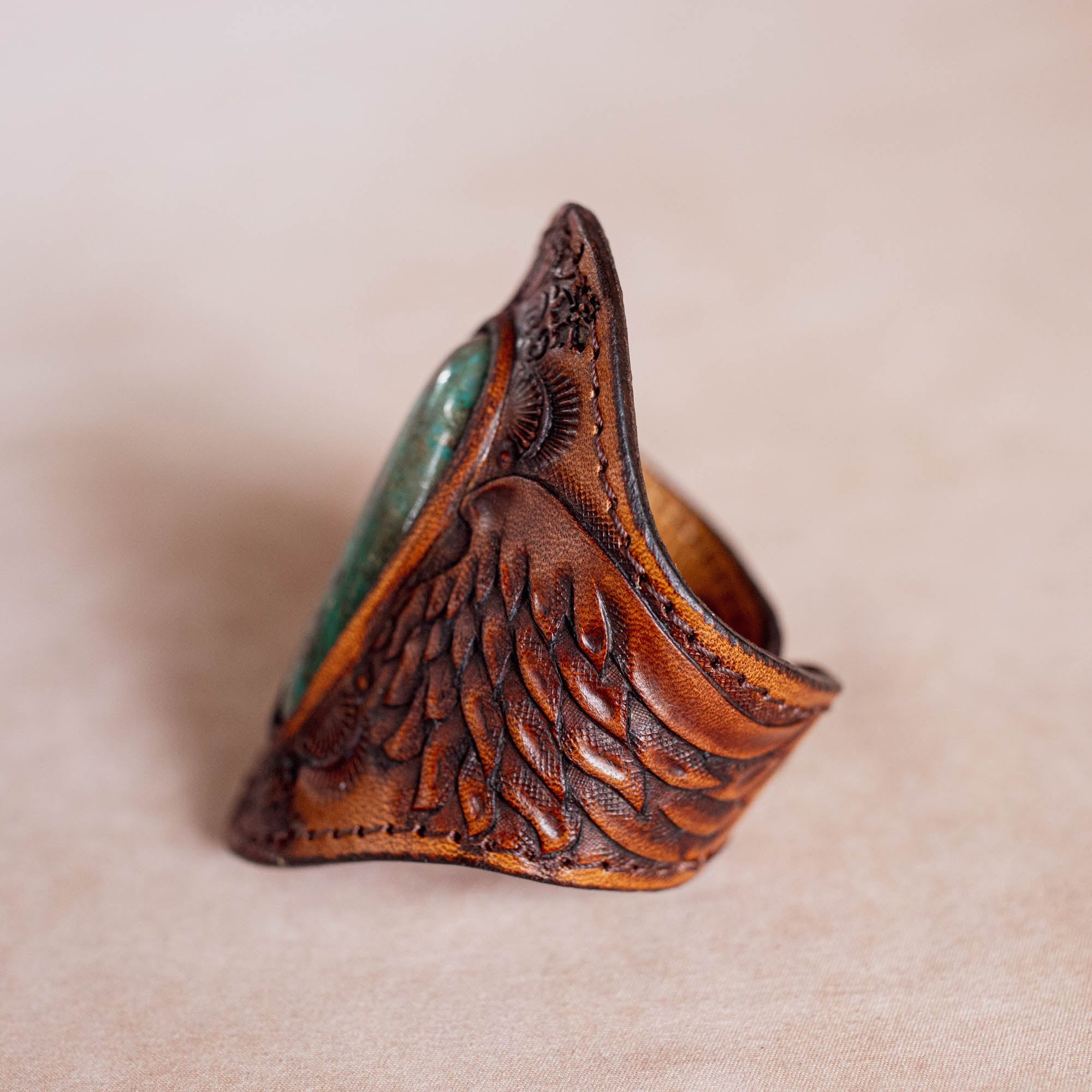 Guardian Wings Cuff with Chrysocolla - Buffalo Girl®