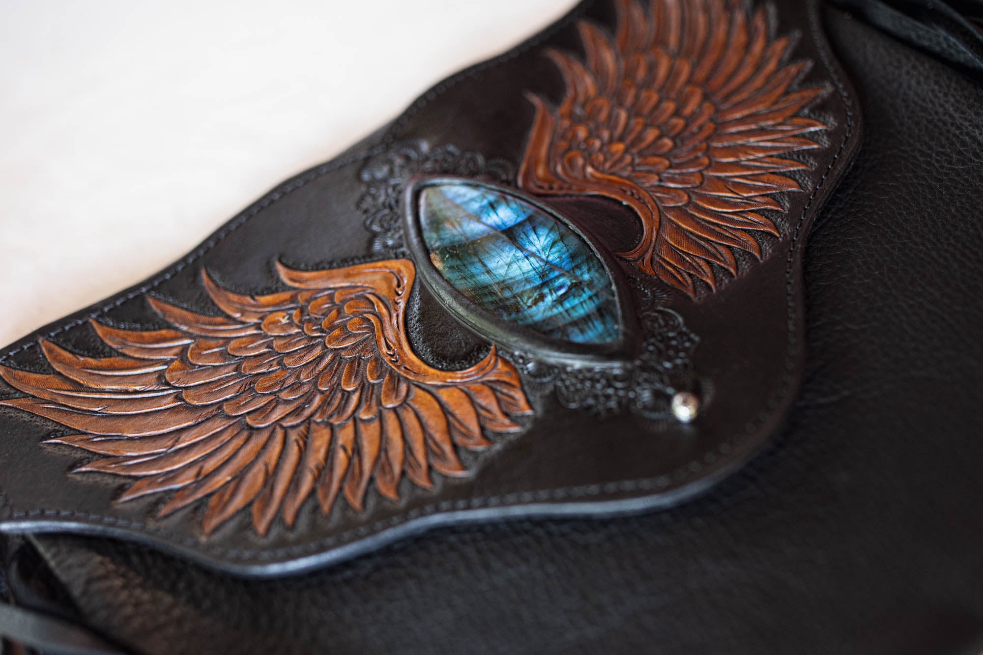 Guardian Wings Gypsy Wanderer Bag with Labradorite
