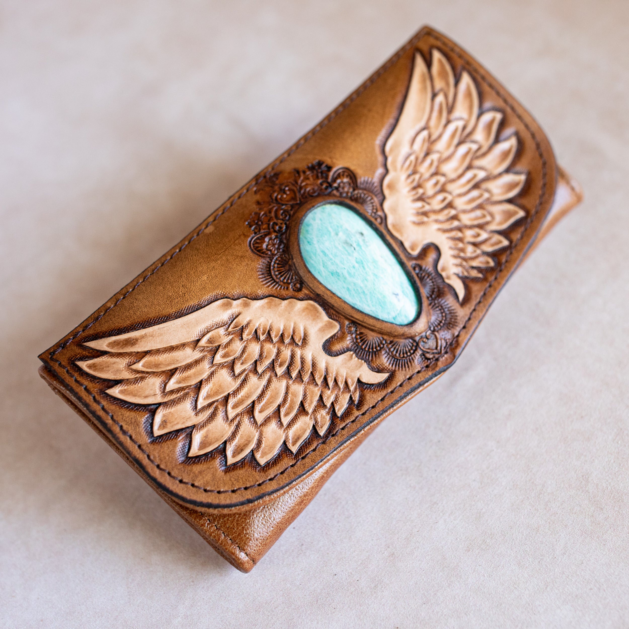 Guardian Wings Wallet with Amazonite