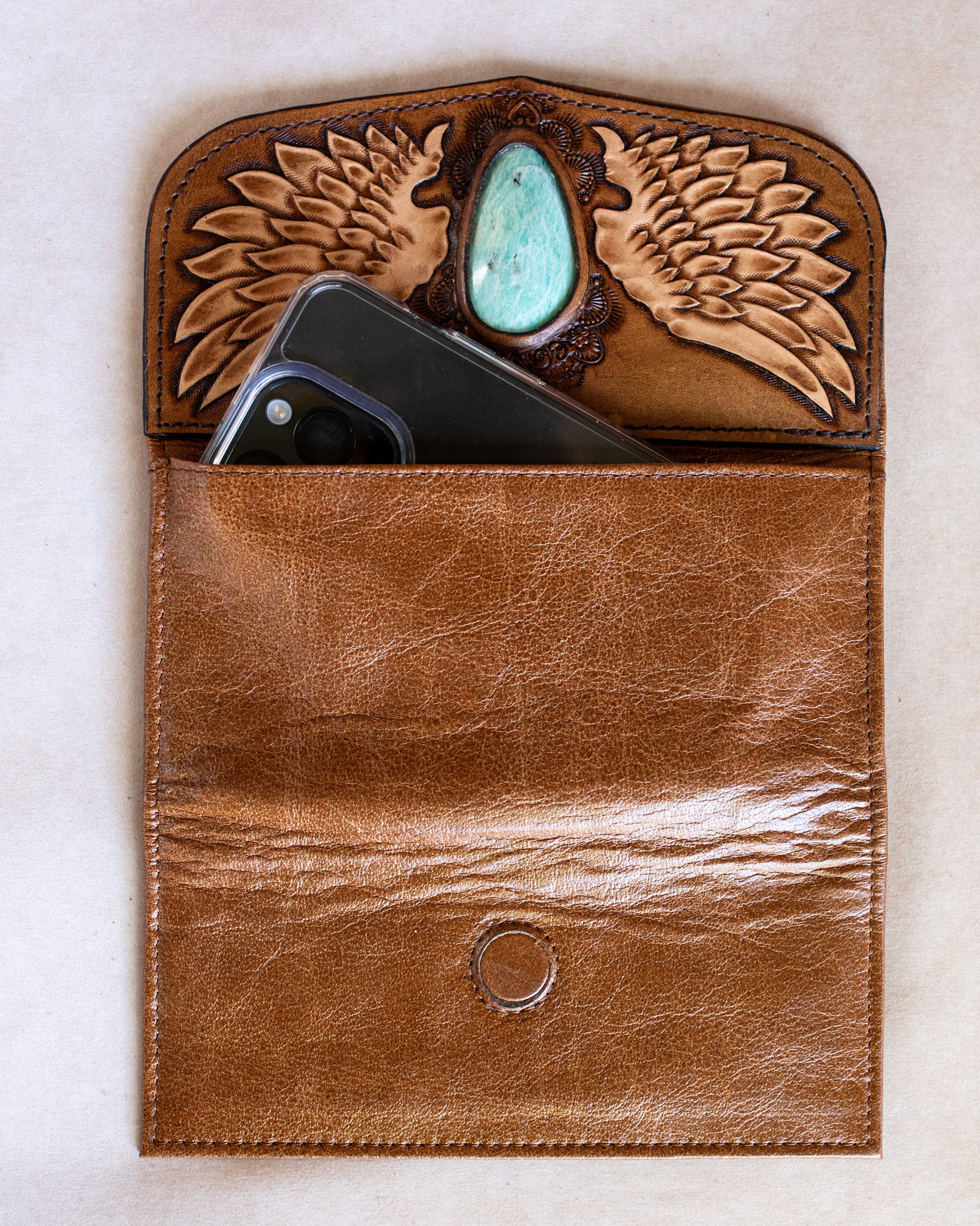 Guardian Wings Wallet with Amazonite