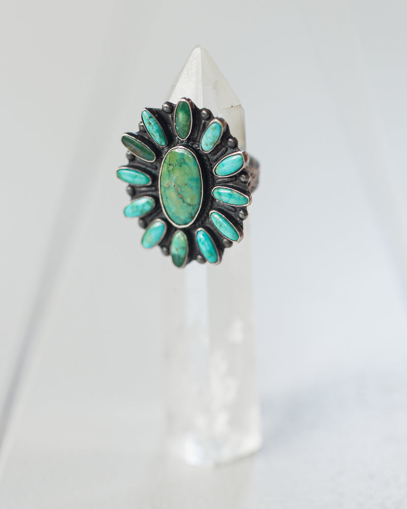 Vintage Zuni Turquoise Cluster Ring