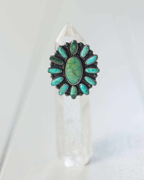 Vintage Zuni Turquoise Cluster Ring