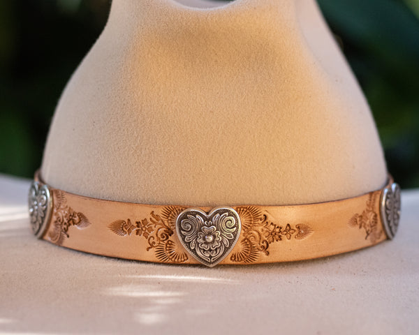 Palomino Heart Concho Hat Band