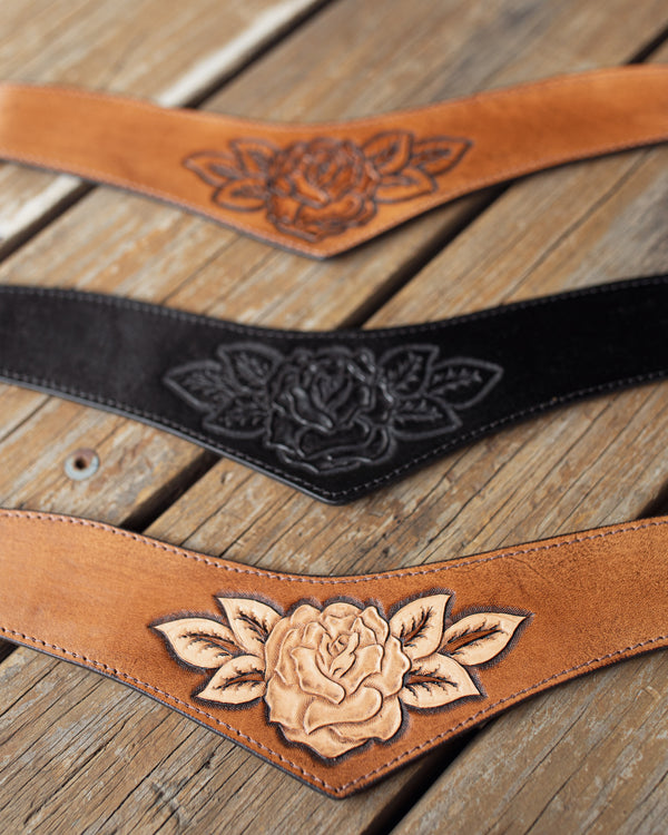Hand Carved Rose Belt